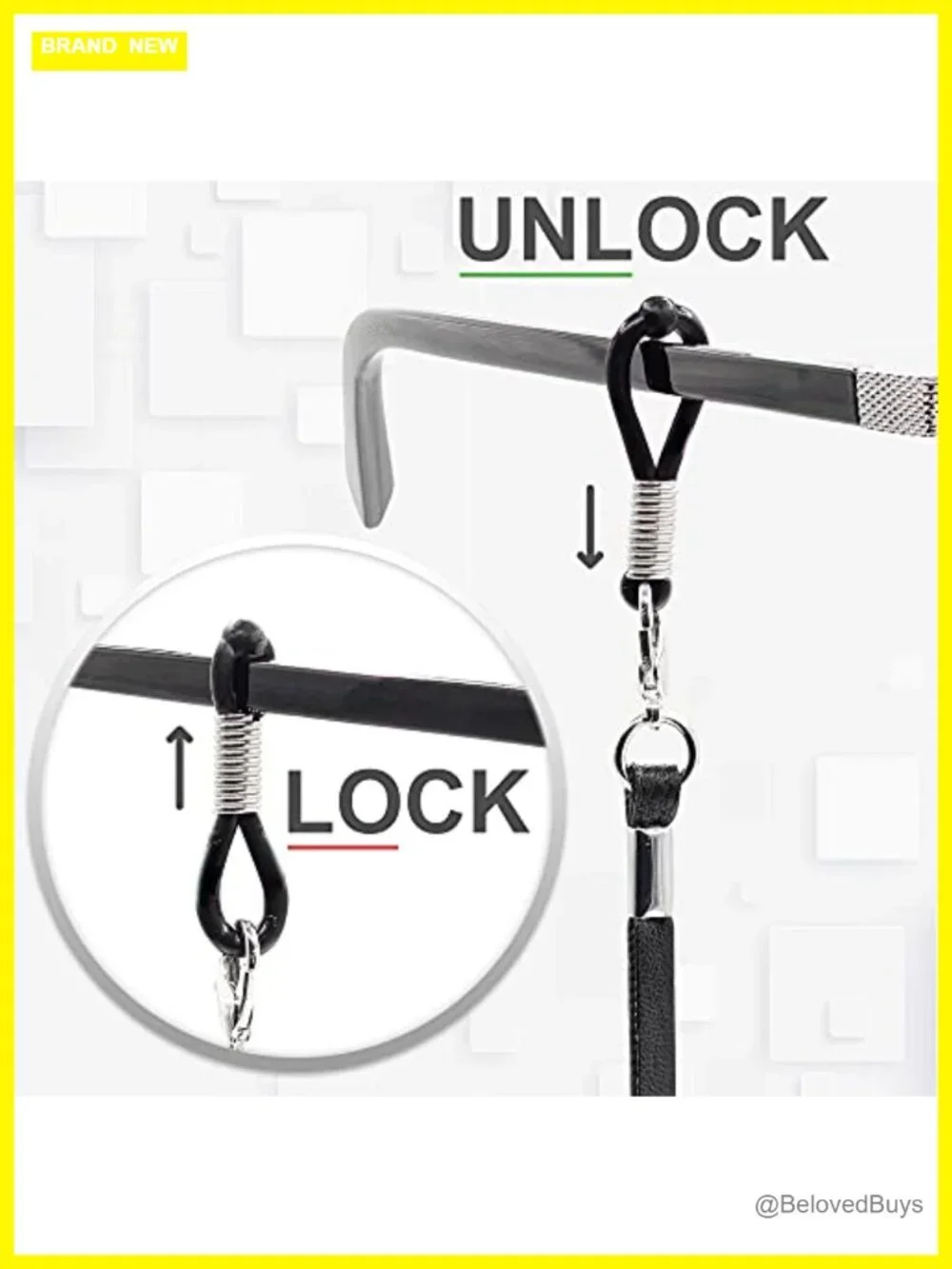 Eyeglass Strap Holder Anti-Slip Cord - PU Leather & Metal Clip Lanyard